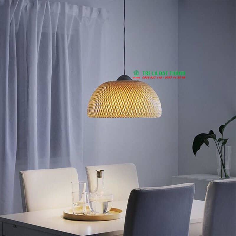 Đèn Nón 2 Lớp Mây Tre Đan - DMT028